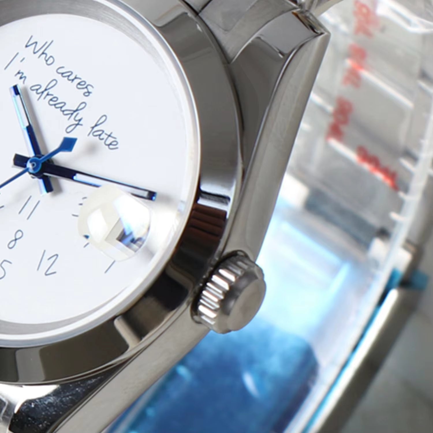 NH35 Watch for Who Cares Im Already Late NH35 Automatic Movement Sapphire Crystal 36Mm/39Mm NH35 No Logo Watches